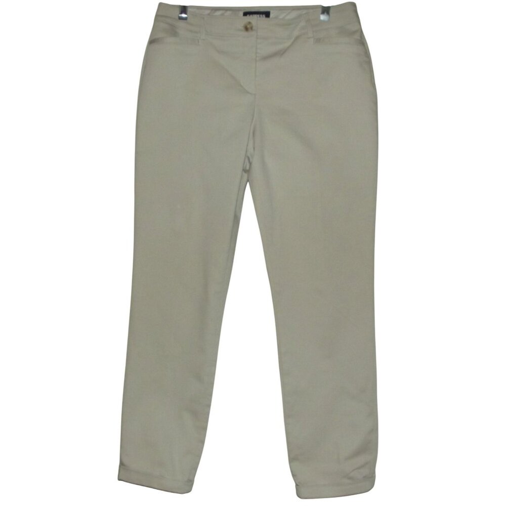 Express Pants 8 Warm Stone mid rise Straight ankle w/Back Leg Seams stretch